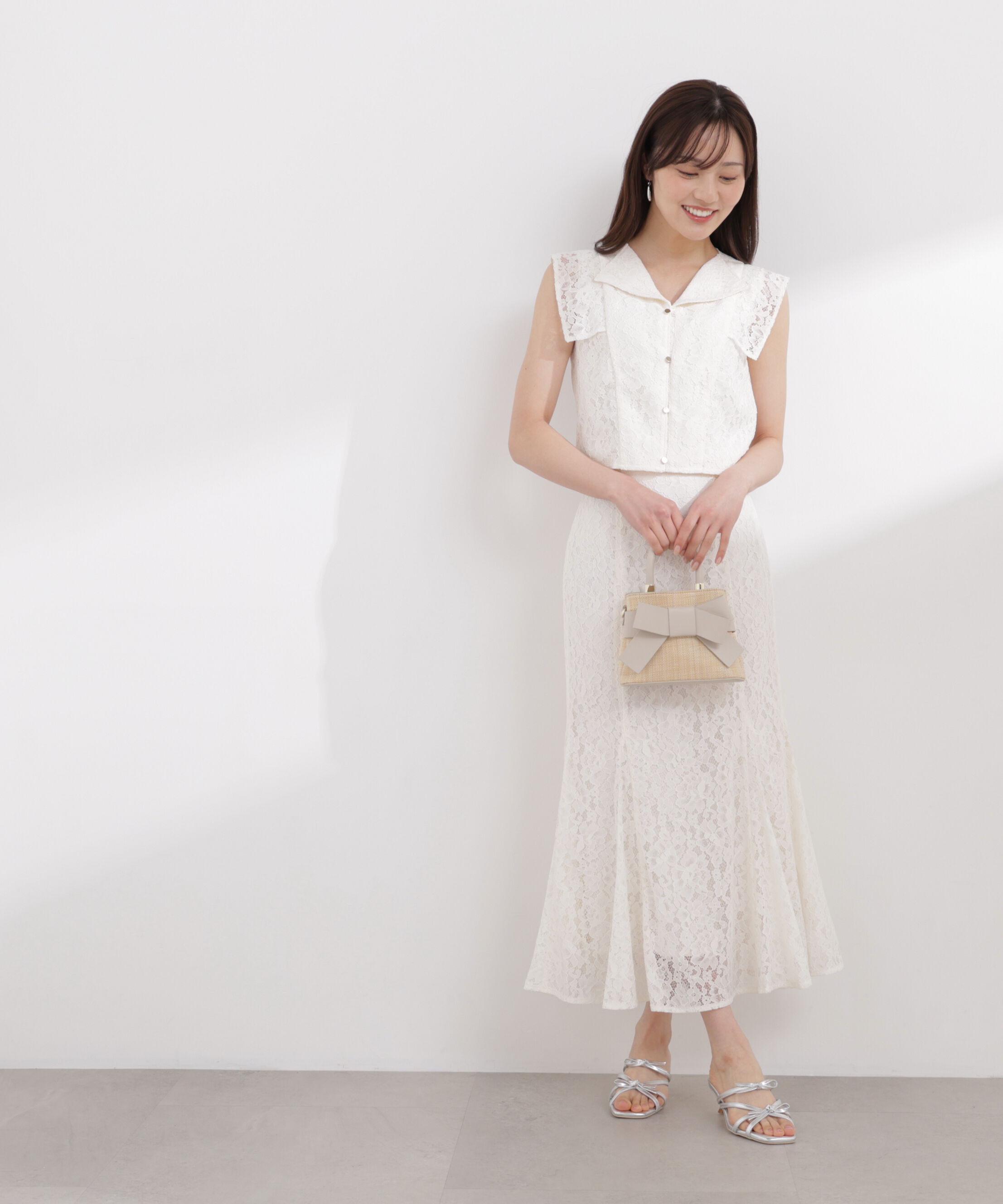 PROPORTION BODY DRESSING「衿付きレースブラウス 26SS」|シャツ・ブラウス|