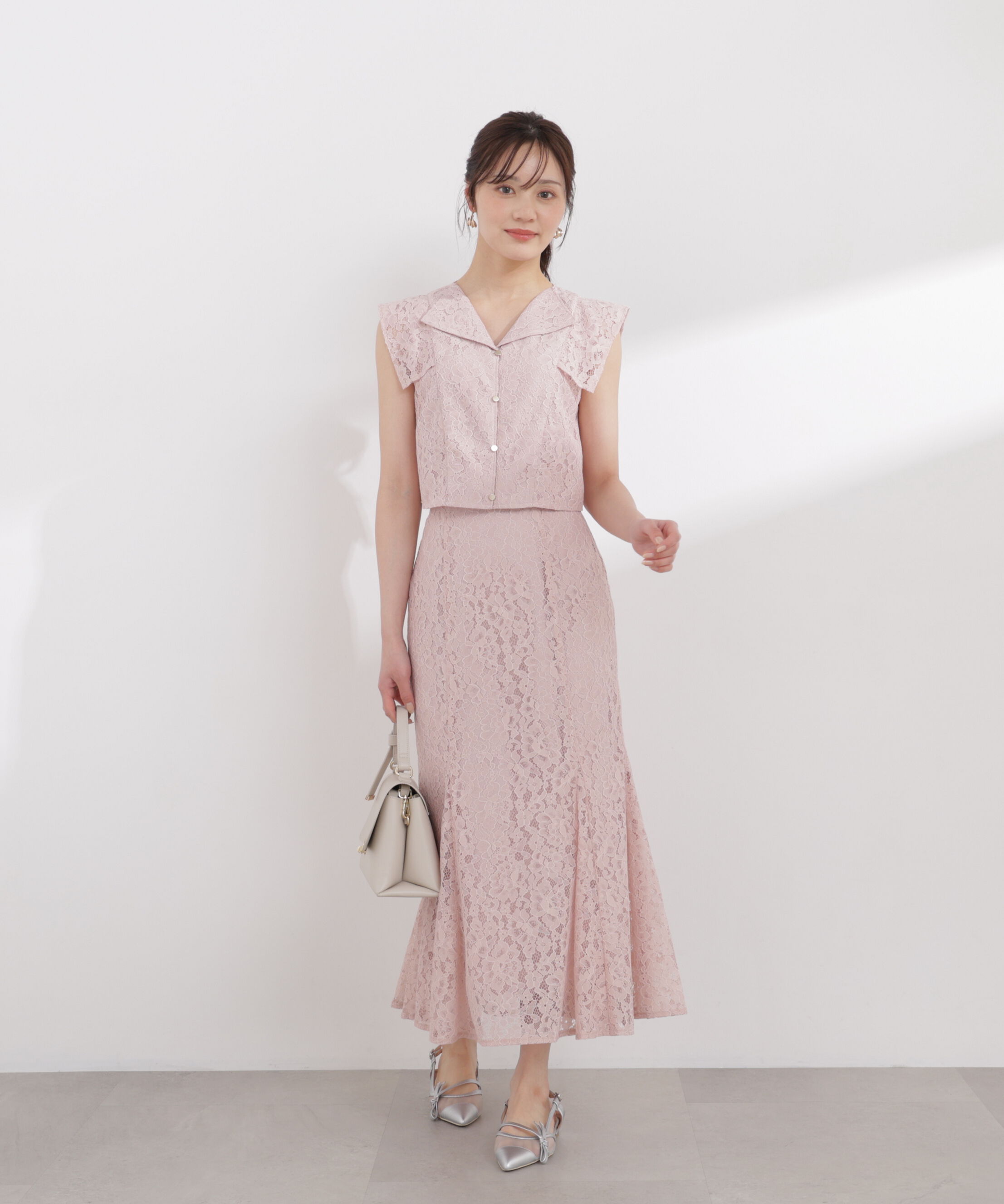 PROPORTION BODY DRESSING「衿付きレースブラウス 26SS」|シャツ・ブラウス|