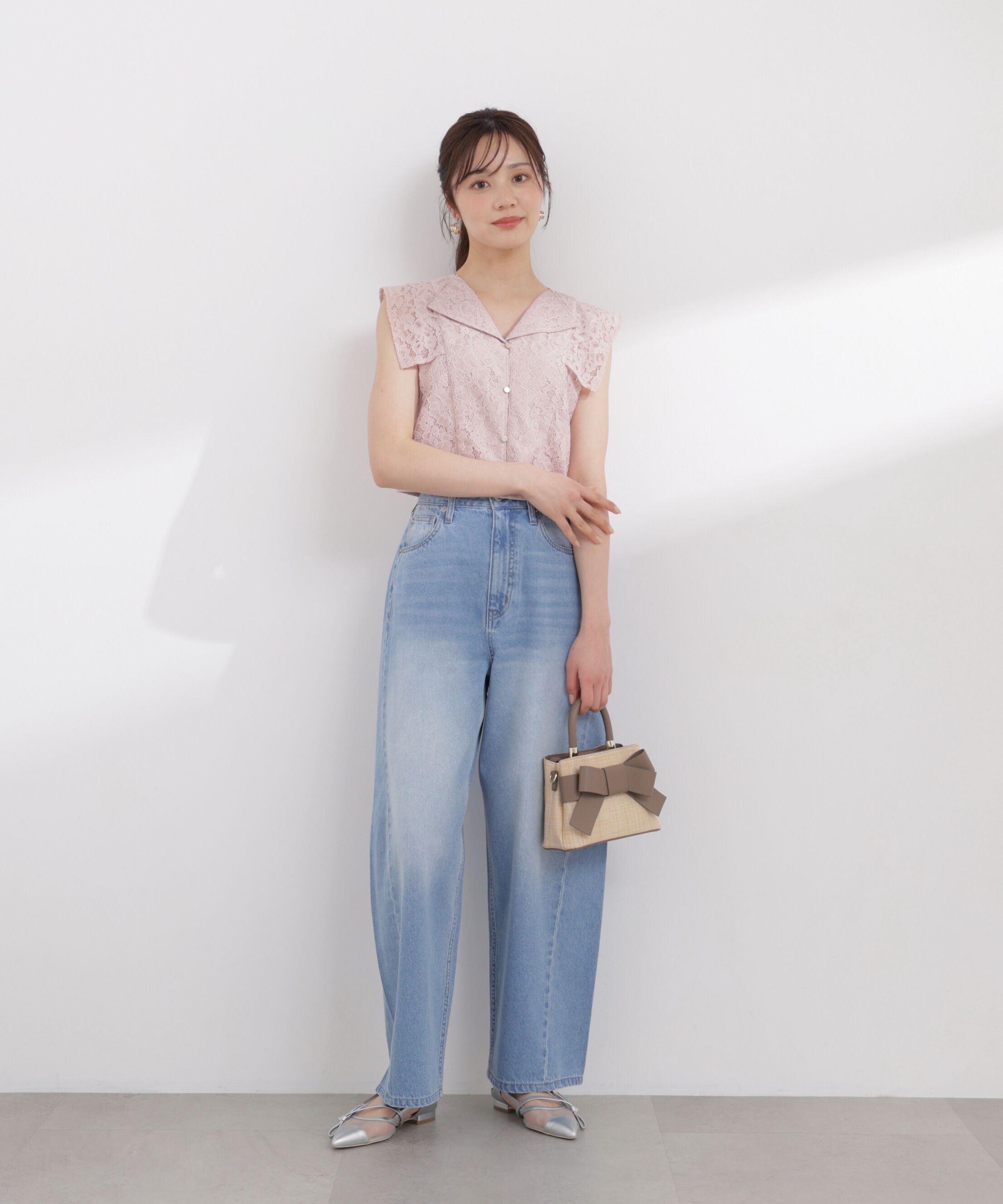 PROPORTION BODY DRESSING「衿付きレースブラウス 26SS」|シャツ・ブラウス|