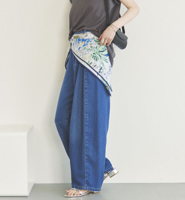 Doux archives「&rsquo;ソフトデニムワイドタックパンツ&rsquo;／」|チノ|