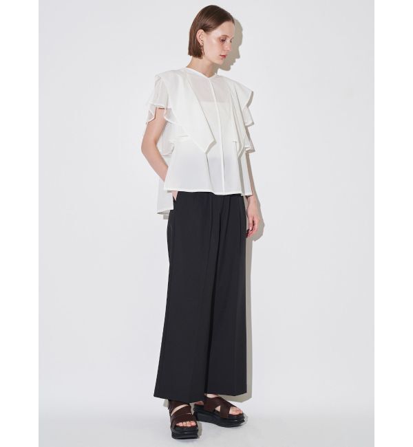 ELENDEEK「MESH LAYERED SLEEVE BL」|シャツ・ブラウス|
