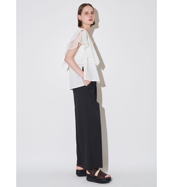 ELENDEEK「MESH LAYERED SLEEVE BL」|シャツ・ブラウス|