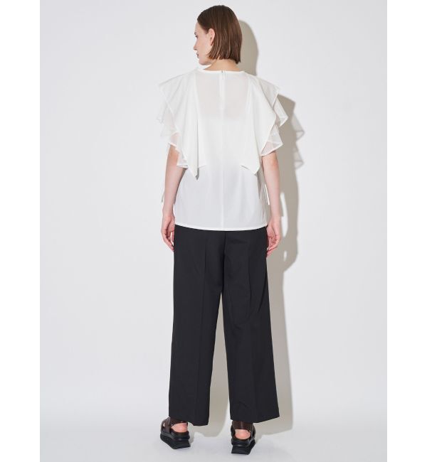 ELENDEEK「MESH LAYERED SLEEVE BL」|シャツ・ブラウス|