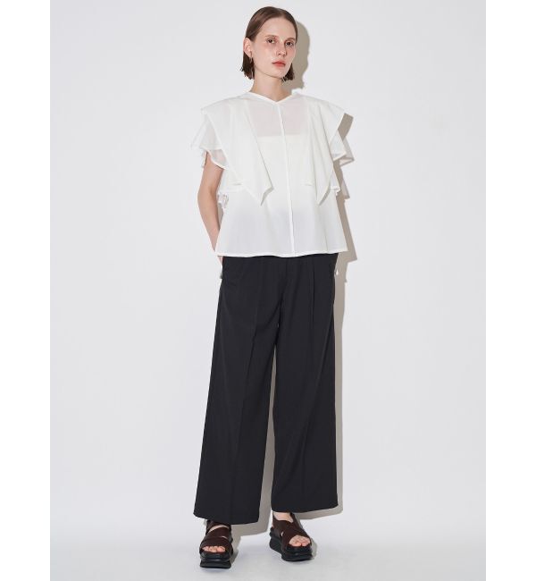 ELENDEEK「MESH LAYERED SLEEVE BL」|シャツ・ブラウス|