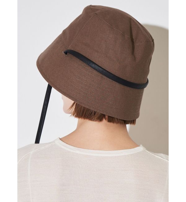 ELENDEEK「LEATHER STRING HAT」|ハット|カーキ
