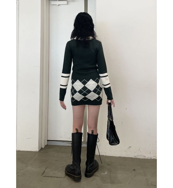 jouetie「ニットポロフィットミニワンピース」|ワンピース|