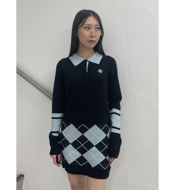 jouetie「ニットポロフィットミニワンピース」|ワンピース|
