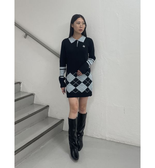jouetie「ニットポロフィットミニワンピース」|ワンピース|