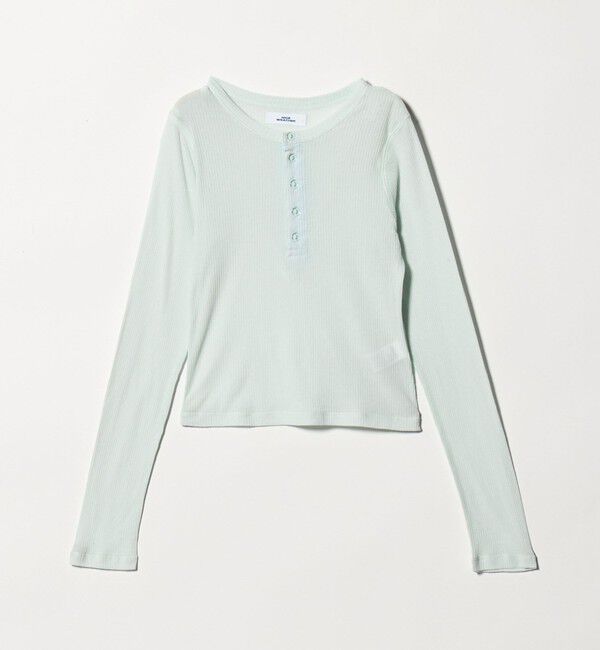 NICE WEATHER「＜NICE WEATHER＞トリム ヘンリーネックカットソー」|Tシャツ・カットソー|