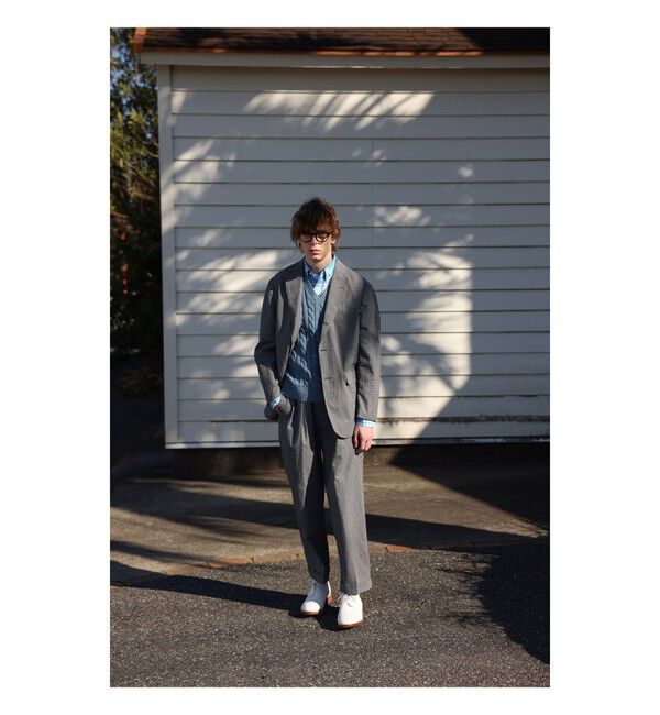 BEAMS PLUS「2 Pleats Anywhere(wear) Seersucker Plaid」|チノ|
