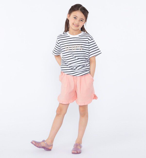 SHIPS KIDS「SHIPS KIDS:100～130cm / SHIPS ロゴ 半袖Tシャツ」|Tシャツ・カットソー|