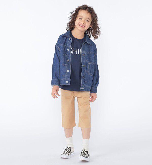 SHIPS KIDS「SHIPS KIDS:100～130cm / SHIPS ロゴ 半袖Tシャツ」|Tシャツ・カットソー|