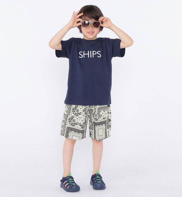 SHIPS KIDS「SHIPS KIDS:100～130cm / SHIPS ロゴ 半袖Tシャツ」|Tシャツ・カットソー|