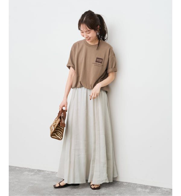 Spick and Span「《セットアップ可》ラミーブレンドギャザーフレアスカート」|スカート|