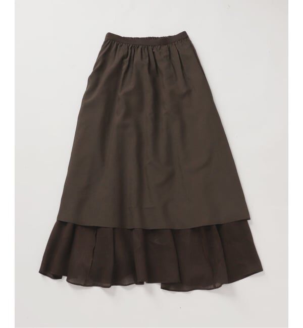 Spick and Span「《セットアップ可》ラミーブレンドギャザーフレアスカート」|スカート|