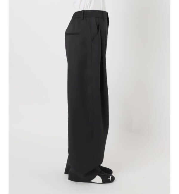 FRAMeWORK「≪洗える / WEB限定≫タックカーブバックゴムパンツ 2」|スラックス|