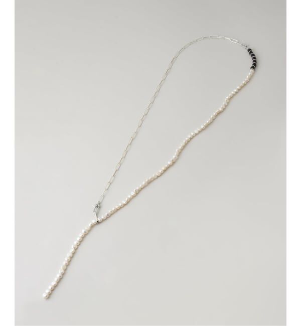 Spick and Span「EO / イオ Pearl&PC Chain Lariat Necklace with O」|ネックレス|