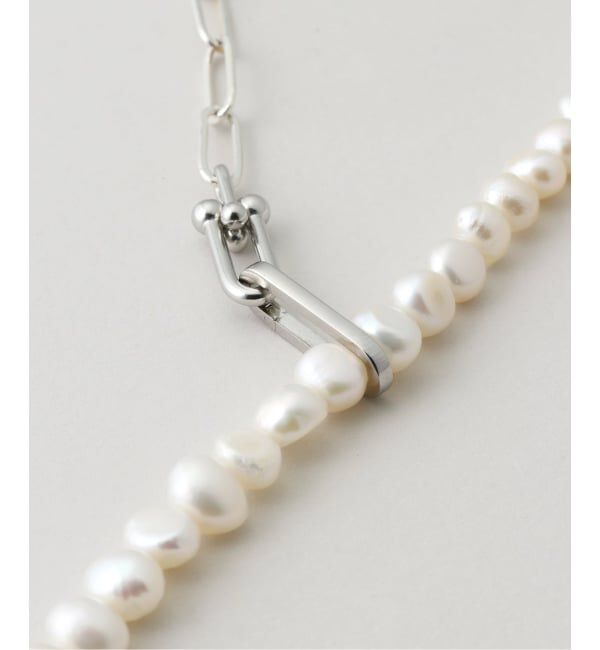 Spick and Span「EO / イオ Pearl&PC Chain Lariat Necklace with O」|ネックレス|