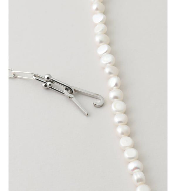 Spick and Span「EO / イオ Pearl&PC Chain Lariat Necklace with O」|ネックレス|