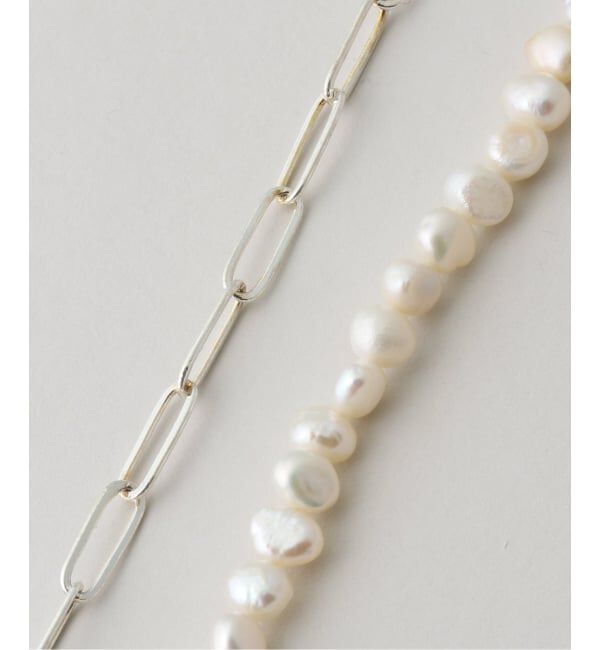 Spick and Span「EO / イオ Pearl&PC Chain Lariat Necklace with O」|ネックレス|