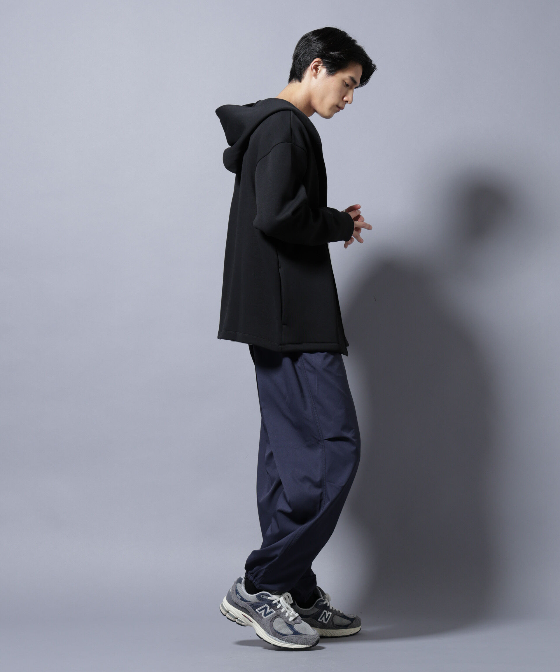 nano･universe「ダンボール 着流しフーディー」|Tシャツ・カットソー|