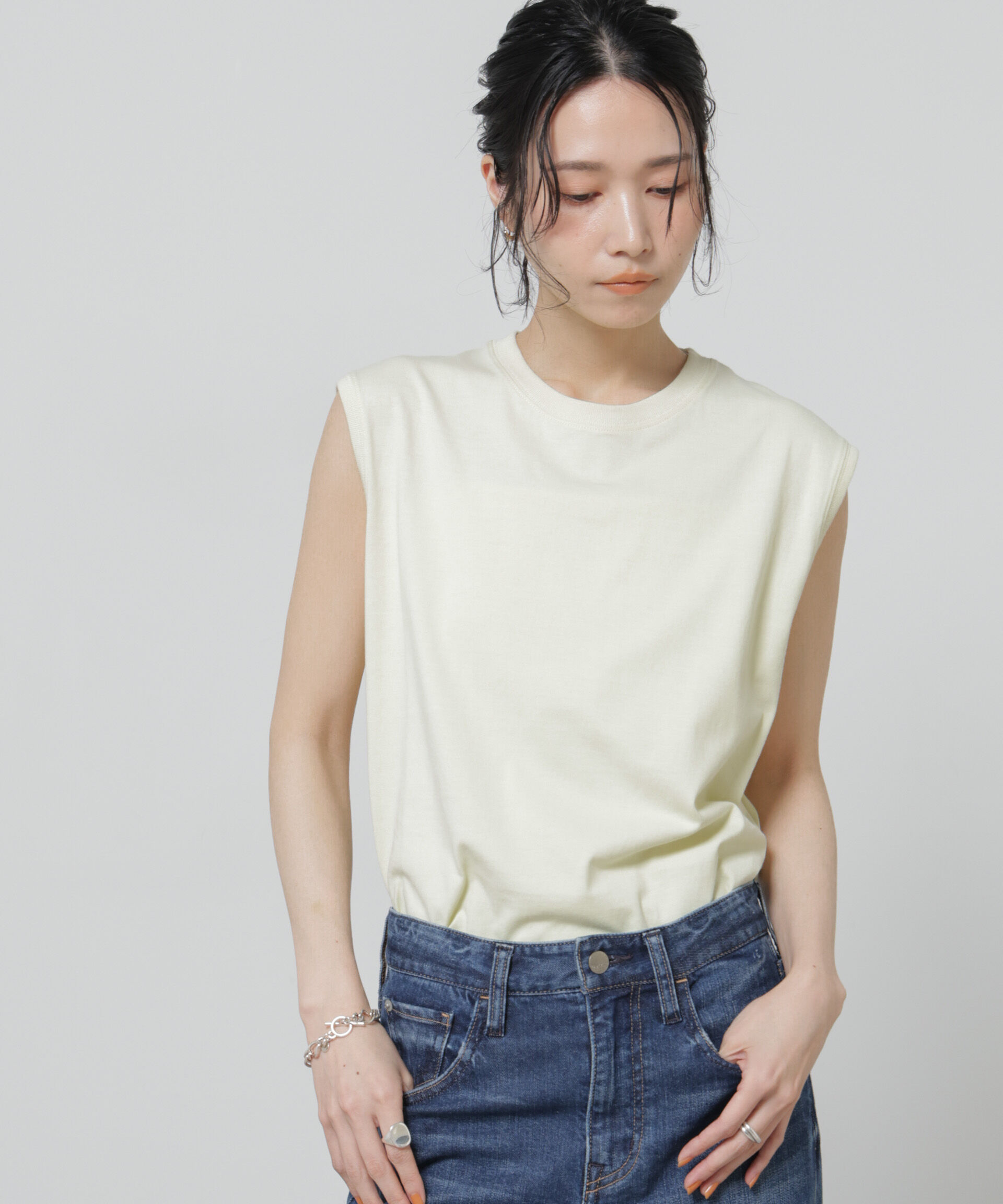 nano･universe「Anti Soaked(R) 汗染み防止カラフルノースリTシャツ」|Tシャツ・カットソー|