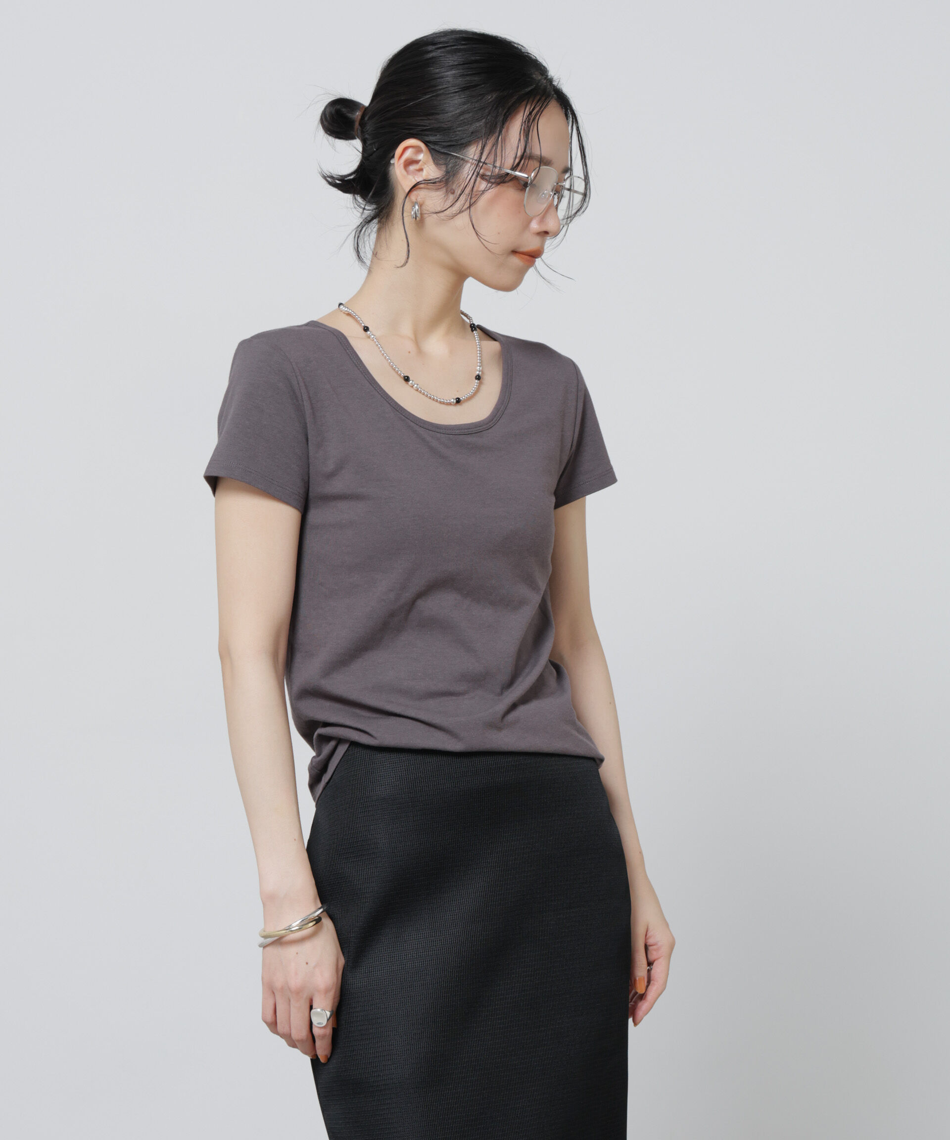 nano･universe「Anti Soaked(R) 汗染み防止カップ付きTシャツ」|Tシャツ・カットソー|