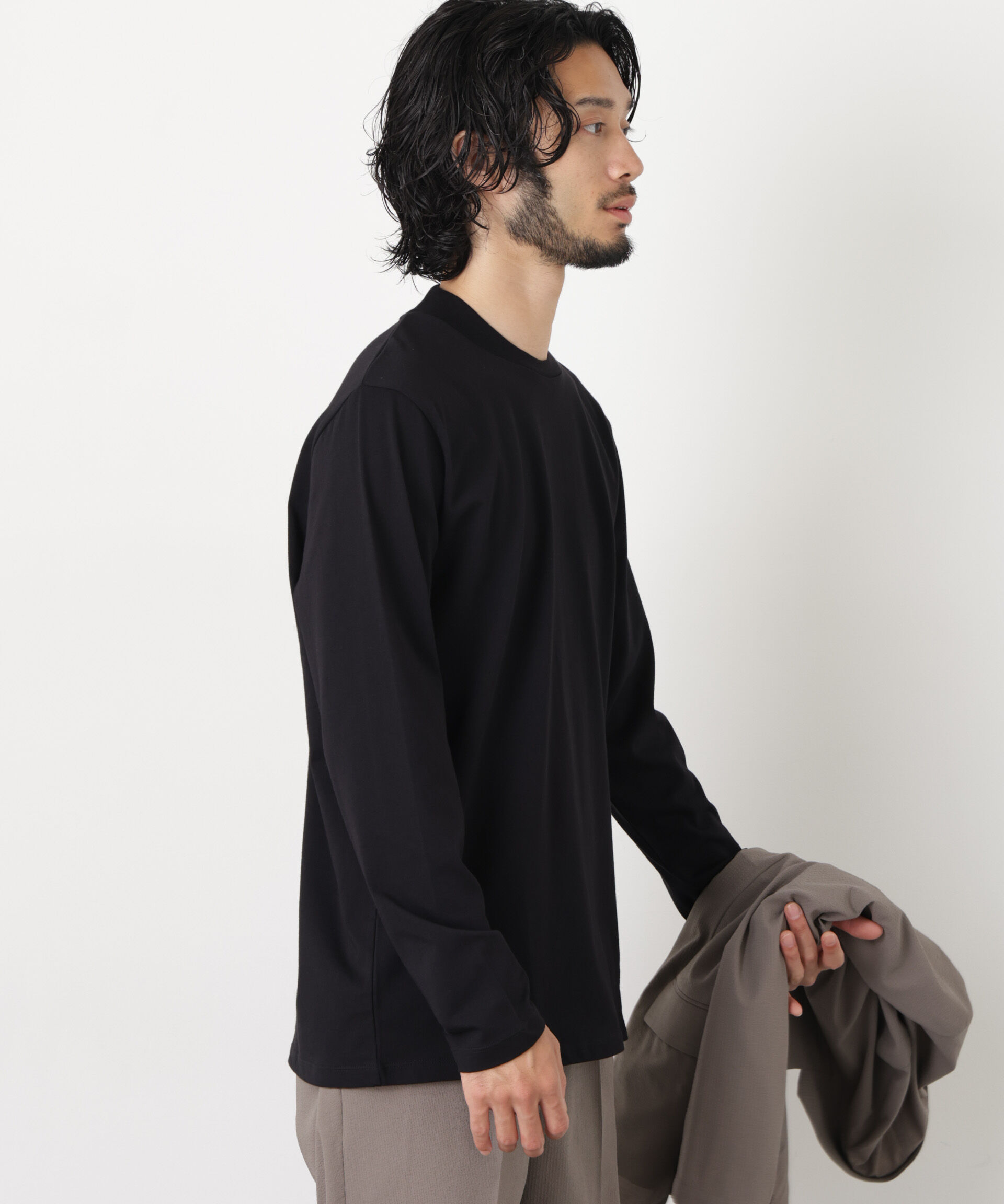 nano･universe「ジャケ(R) クルーネック 長袖」|Tシャツ・カットソー|