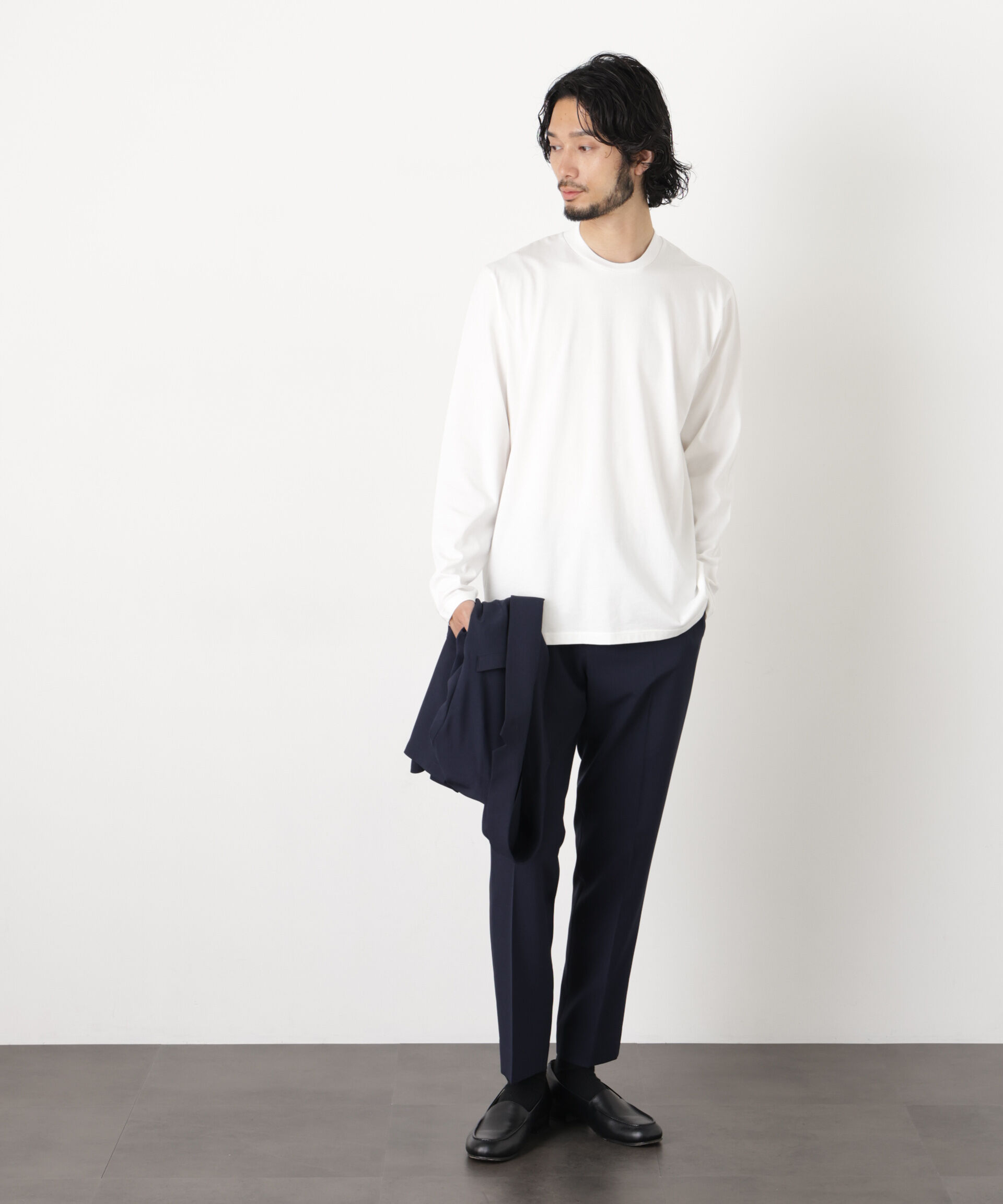 nano･universe「ジャケ(R) クルーネック 長袖」|Tシャツ・カットソー|