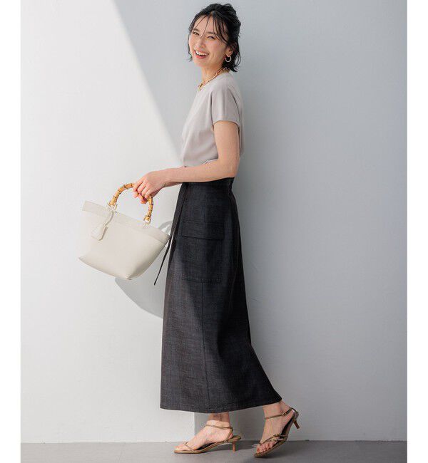 23区「【洗える】デニムライクシャンブレー Iライン スカート」|スカート|
