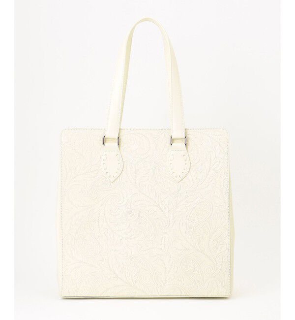 Carving Tribes「Leather Tote Bag」|トートバッグ|ホワイト