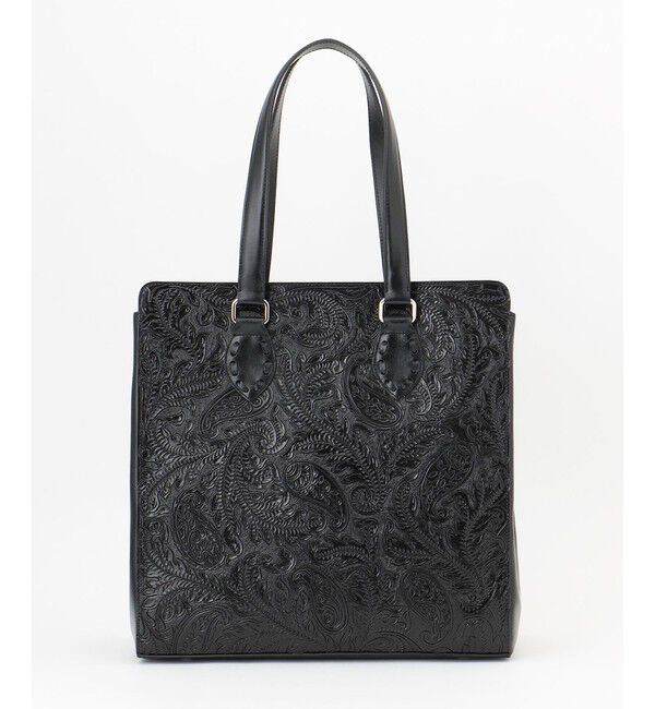 Carving Tribes「Leather Tote Bag」|トートバッグ|ブラック