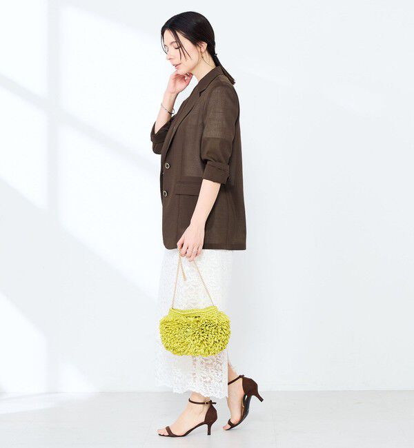 NOLLEY'S sophi「《手洗い可能》W&Wショート丈ロゴTシャツ」|Tシャツ・カットソー|