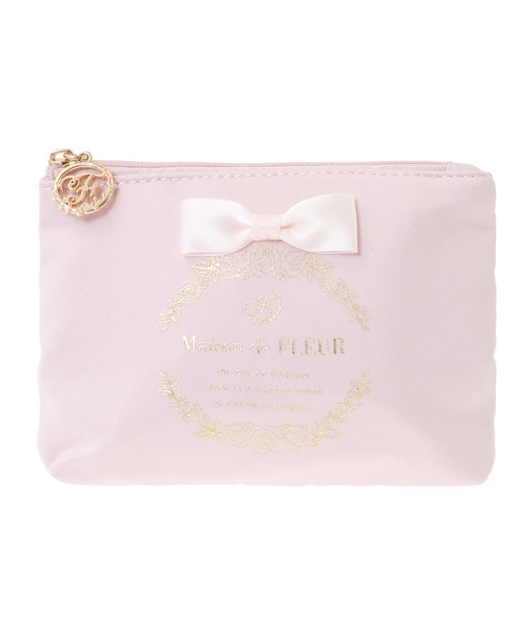 Maison de FLEUR「サテンリボンティッシュケース」|ポーチ|