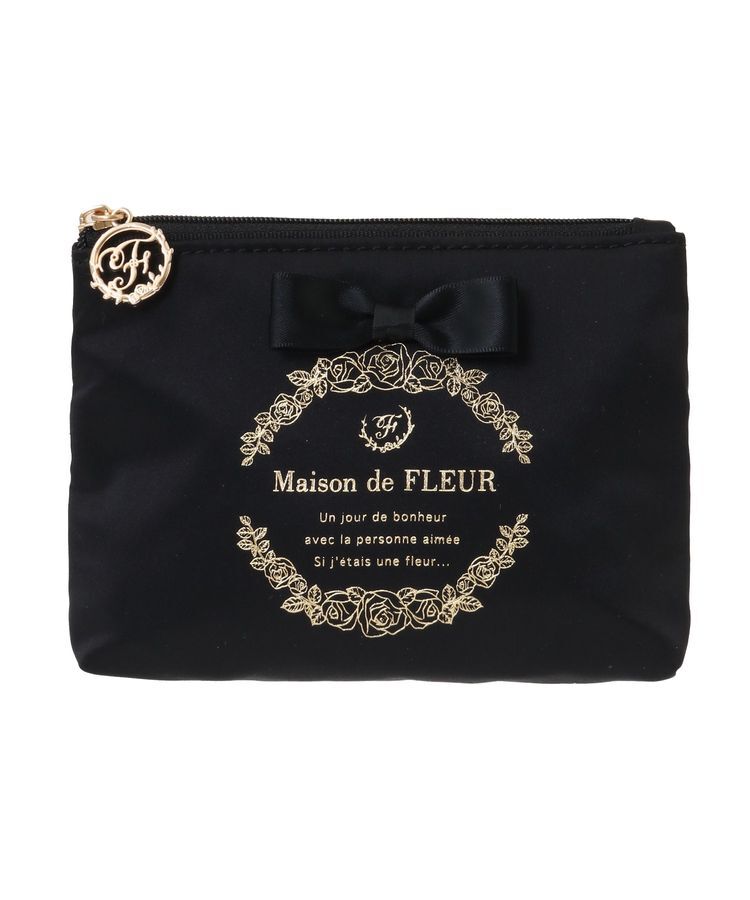 Maison de FLEUR「サテンリボンティッシュケース」|ポーチ|