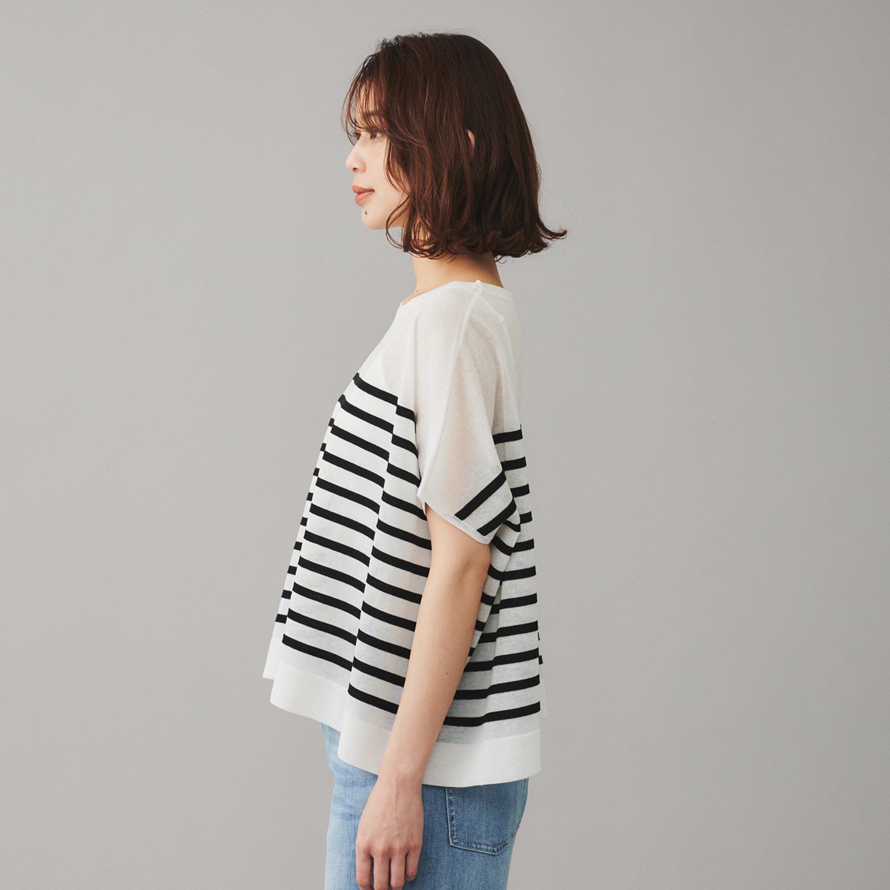 UNTITLED「【TRADITIONAL WEATHERWEAR】LYNE KNIT SHEERプルオーバー」|Tシャツ・カットソー|