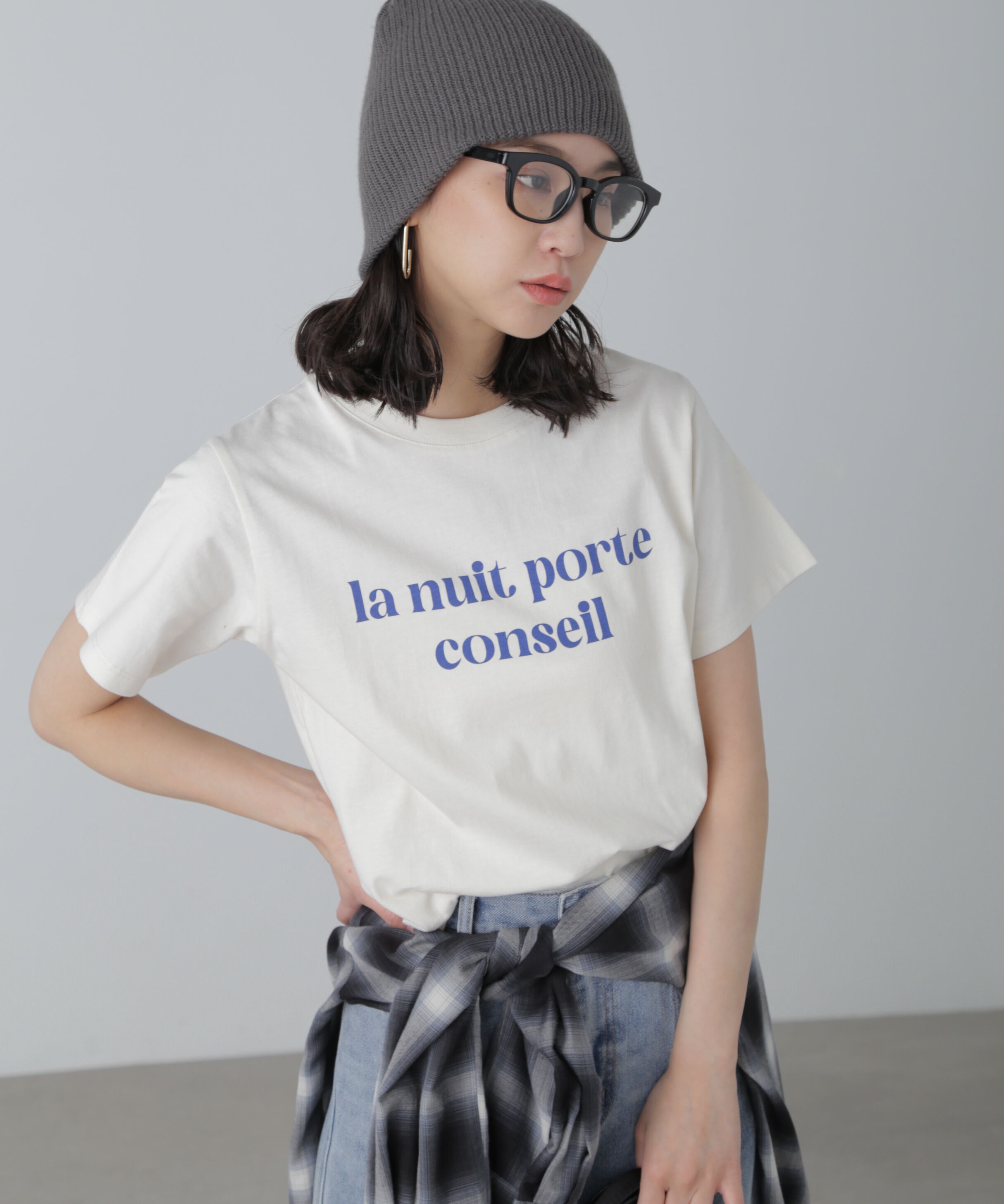  「カラーフレンチロゴプリントTシャツ」|Tシャツ・カットソー|