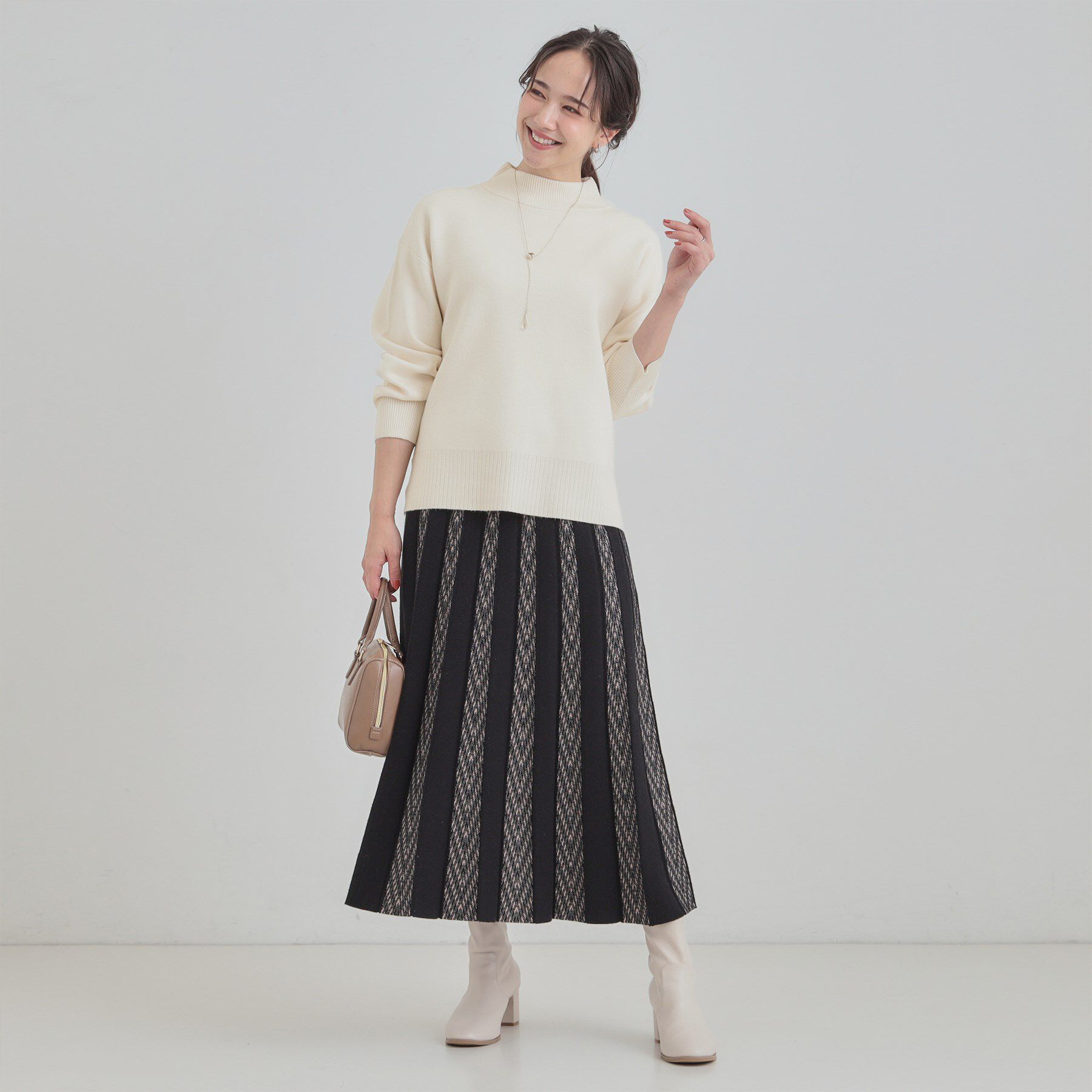 SHOO･LA･RUE「【洗濯機可/S-LL】厚すぎない　ゆったりシンプルもちもちニット」|ニット・セーター|