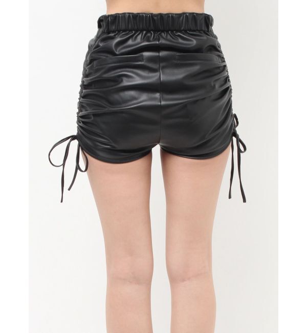 GYDA「GG drawstring fake leatherショートパンツ」|その他|