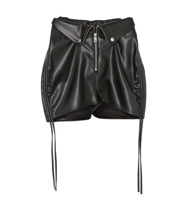 GYDA「GG drawstring fake leatherショートパンツ」|その他|