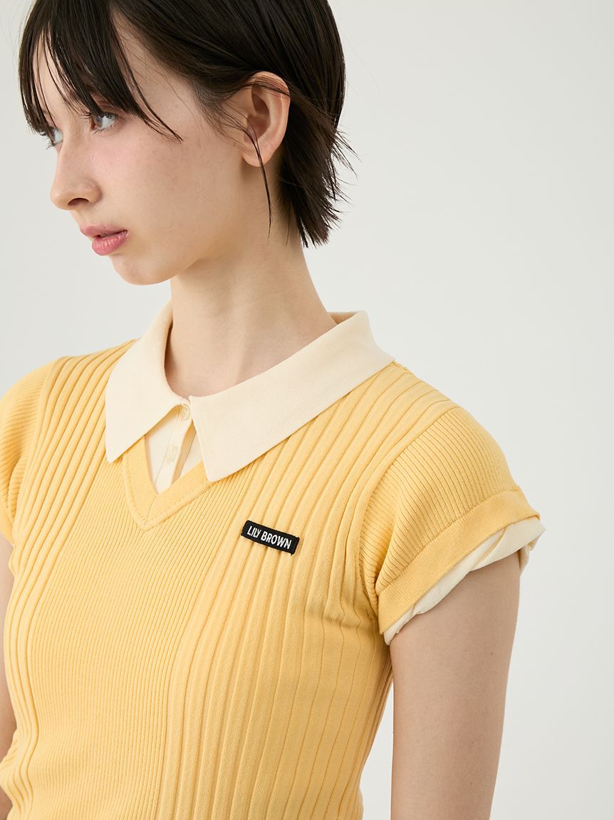 LILY BROWN「【限定カラー】レイヤードニットトップス」|ニット・セーター|