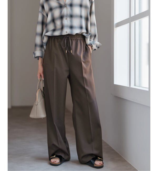 Spick and Span「《手洗い可》P/Wイージースラックスパンツ」|スラックス|