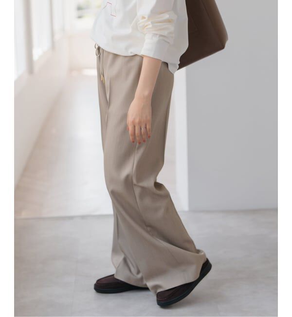 Spick and Span「《手洗い可》P/Wイージースラックスパンツ」|スラックス|