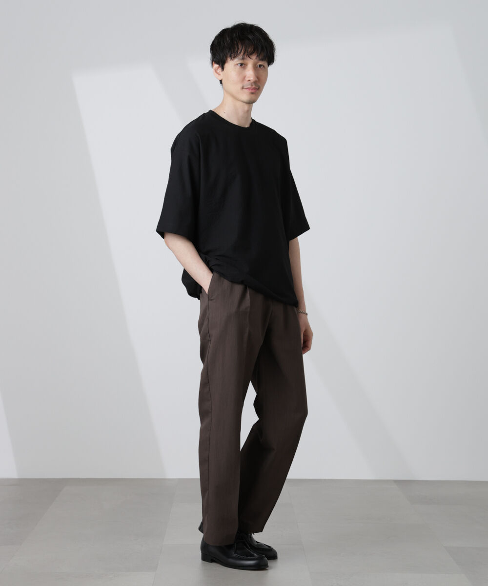 nano･universe「シルケットサッカーワイドTシャツ 半袖」|Tシャツ・カットソー|