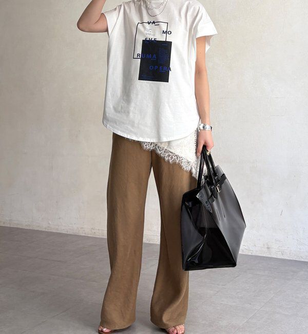  「【WEB限定】タックスリーブロゴTEE」|Tシャツ・カットソー|