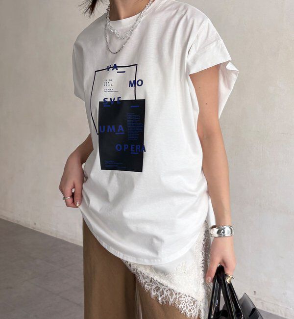  「【WEB限定】タックスリーブロゴTEE」|Tシャツ・カットソー|