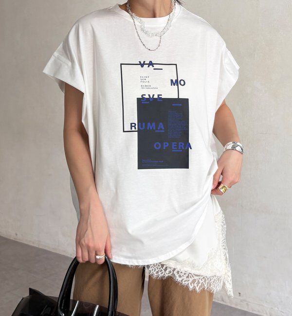  「【WEB限定】タックスリーブロゴTEE」|Tシャツ・カットソー|