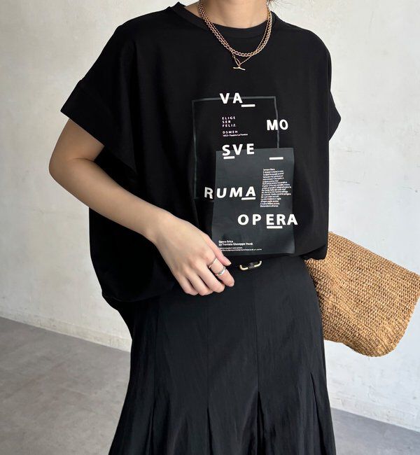 「【WEB限定】タックスリーブロゴTEE」|Tシャツ・カットソー|ブラック