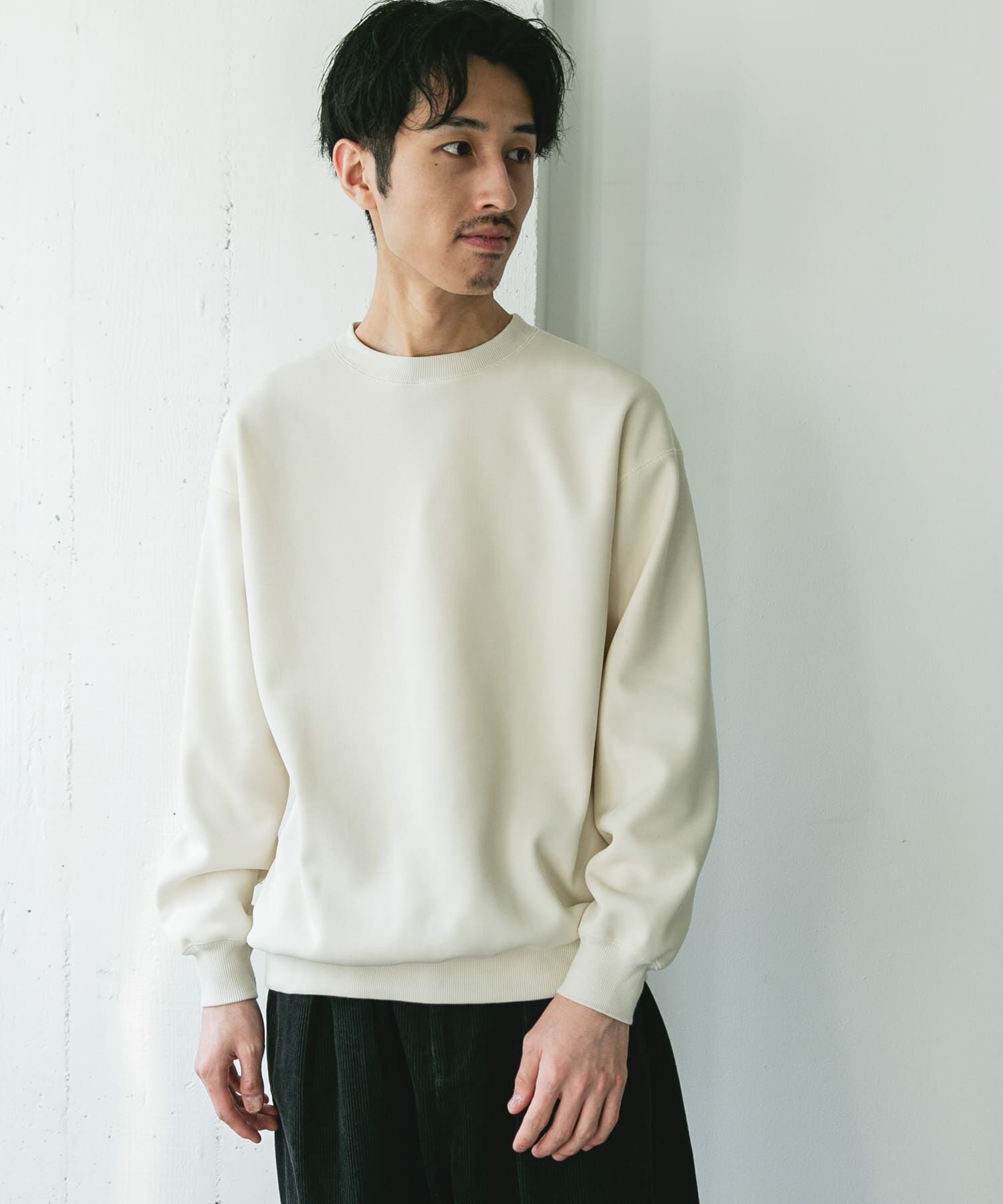URBAN RESEARCH DOORS「ワッフルフリースクルーネックプルオーバー」|Tシャツ・カットソー|