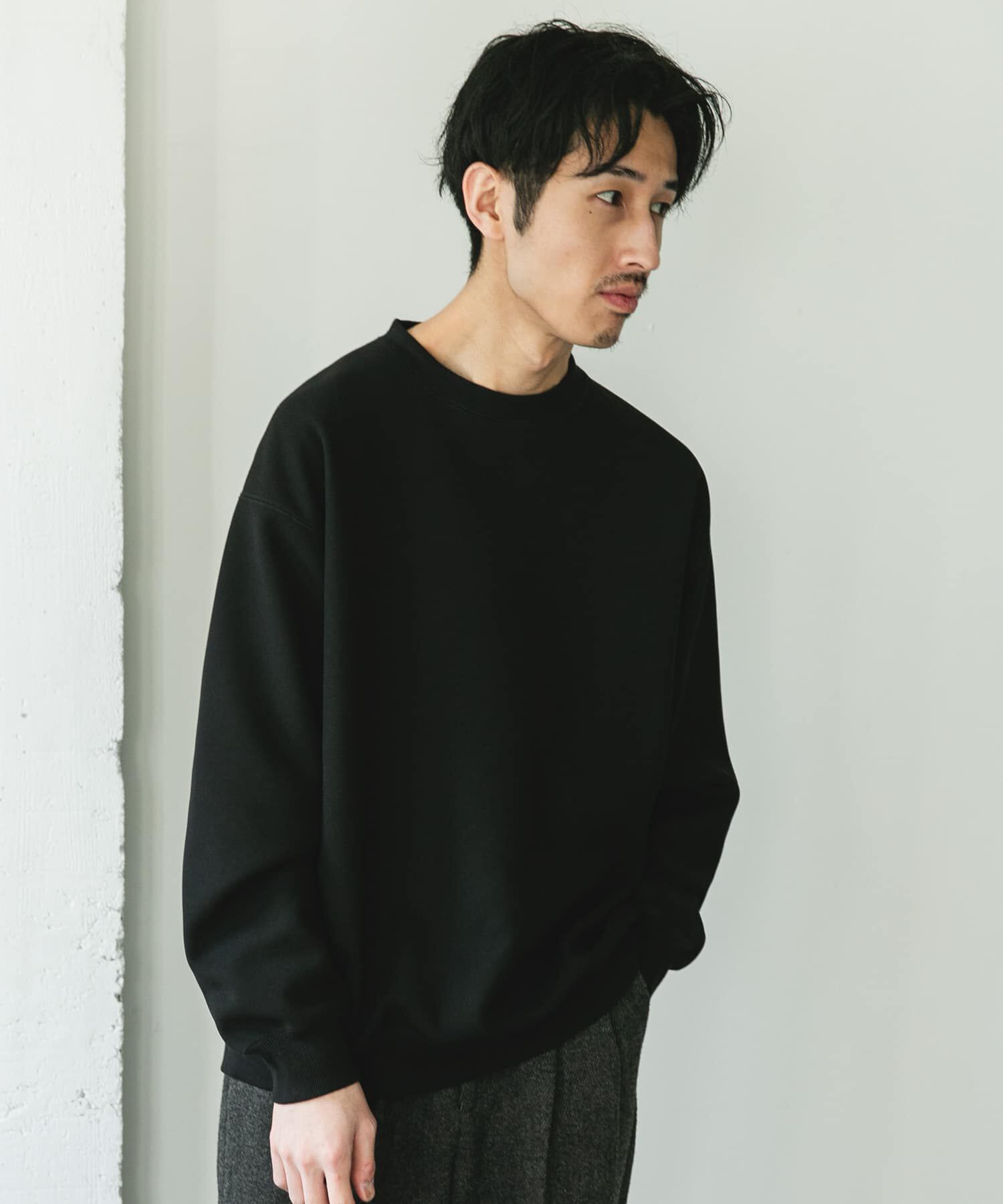 URBAN RESEARCH DOORS「ワッフルフリースクルーネックプルオーバー」|Tシャツ・カットソー|